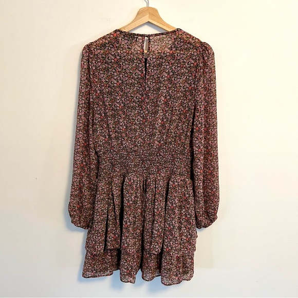 AQUA Bloomingdale’s Exclusive Gemma Floral Smocked Dress Large - Picture 4 of 4